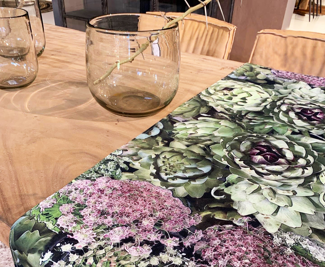 Artichoke Flower Table Runner